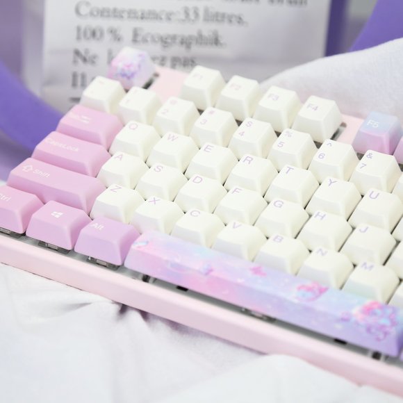 Varmilo Pink & Purple Butterfly Mechanical Keyboard - Picture 11 of 16